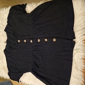 ~~ASOS Black Button-Down Oversized T-Shirt – Size 8~~